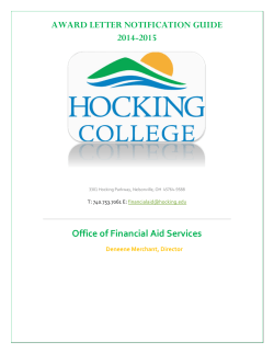 Financial Aid Award letter