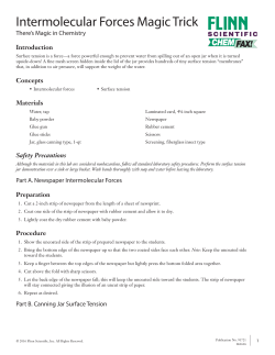 Intermolecular Forces Magic Trick