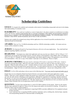 Scholarship Guidelines
