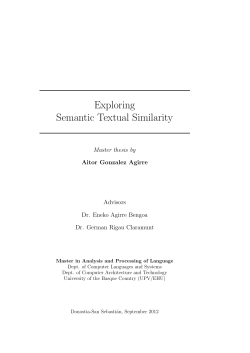 Exploring Semantic Textual Similarity