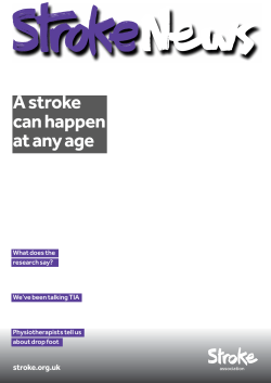 A stroke can happen at any age