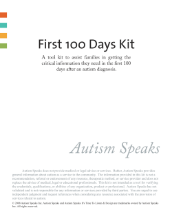 100 Day Kit - Autism Speaks