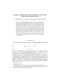 ENERGY CONSERVATION AND ONSAGER`S