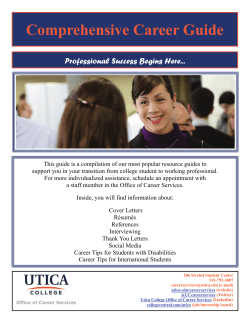 Comprehensive Career Guide