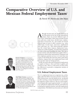 Comparative Overview of US and Mexican Federal Employment Taxes