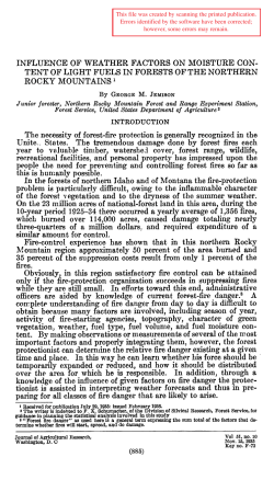 Influence of weather factors on moisture content of light