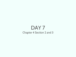 Chapter 4 Section 2 and 3