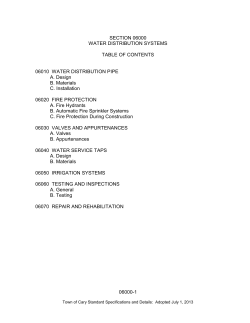 Section 06000 - Town of Cary