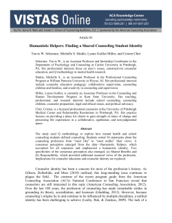 Humanistic Helpers - American Counseling Association