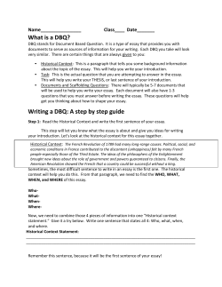 What is a DBQ? Writing a DBQ: A step by step guide