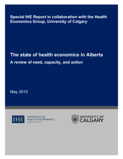 The state of health economics in Alberta