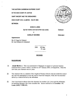 Soraya Lewis v Eardley Browne - Eastern Caribbean Supreme Court