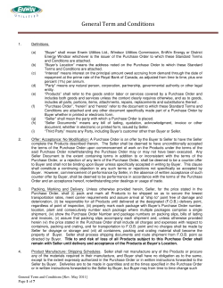 General Term and Conditions