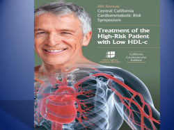 Low HDL Cholesterol and Type 2 Diabetes