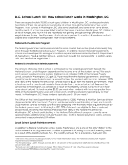 DC School Lunch 101: How school lunch works in