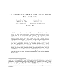 Does Media Concentration Lead to Biased Coverage? Evidence