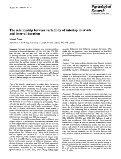 The relationship between variability of intertap intervals