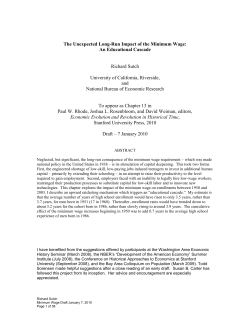The Unexpected Long-Run Impact of the Minimum Wage