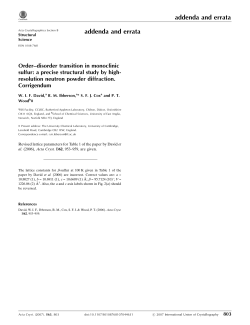 Order-disorder transition in monoclinic sulfur: a