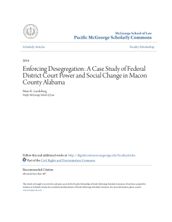 Enforcing Desegregation: A Case Study of