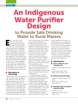 An Indigenous Water Purifier Design