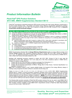 PIB 279 - Plasti-Fab EPS Product Solutions