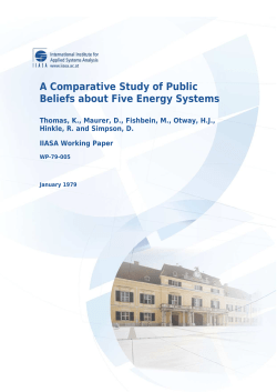 A Comparative Study of Public Beliefs about Five Energy Systems