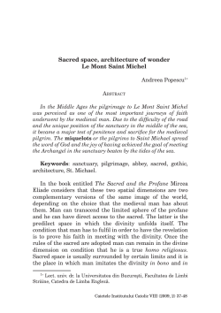 Sacred space, architecture of wonder Le Mont Saint Michel