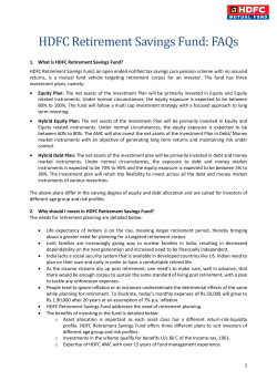 HDFC Retirement Savings Fund: FAQs