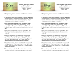 Connect Group Questions 4/2/17