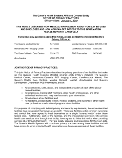 Privacy Policy - Queen`s Health Care Centers