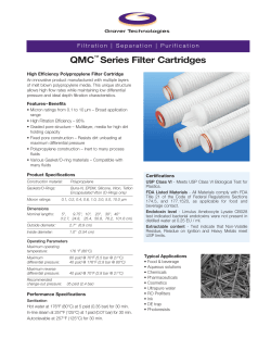 QMC&trade; Series Filter Cartridges