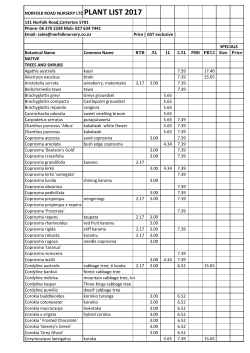 Price List 2017 - Norfolk Road Nursery Ltd
