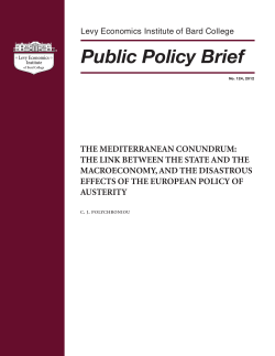 Public Policy Brief - Levy Economics Institute of Bard College