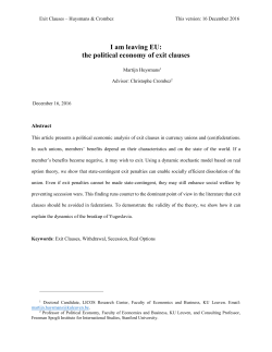 I am leaving EU: the political economy of exit clauses