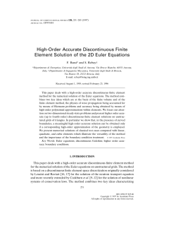 High-Order Accurate Discontinuous Finite Element Solution of