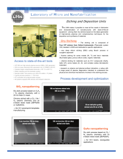 Etching and Deposition Units