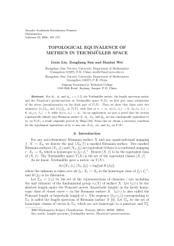 TOPOLOGICAL EQUIVALENCE OF METRICS IN TEICHMÜLLER