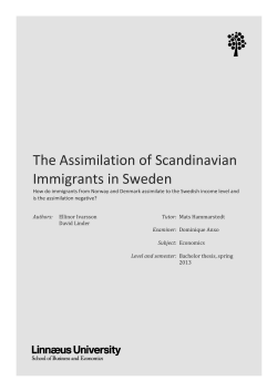 The Assimilation of Scandinavian Immigrants in Sweden