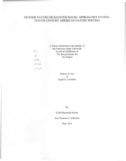 mother nature or haunted house: approaches to nine teenth century