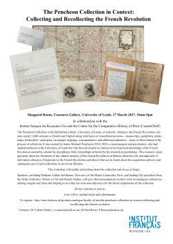 The Pencheon Collection in Context: Collecting and Recollecting