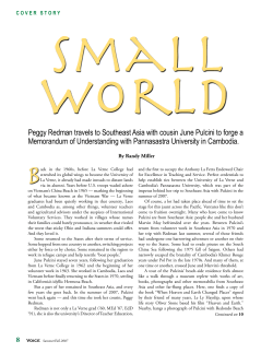 Peggy Redman travels to Southeast Asia with cousin June Pulcini to