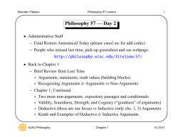 Philosophy 57 &mdash; Day 2