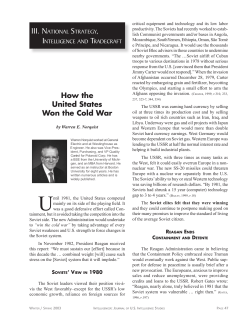 How the United States Won the Cold War