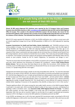 Press release chlamydia guidance 2016 - ECDC