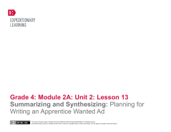 Grade 4 ELA Module 2A, Unit 2, Lesson 13