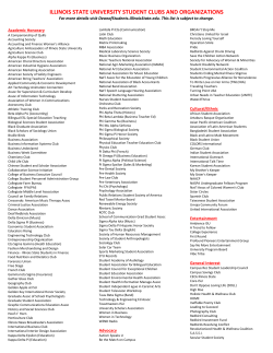 illinois state university student clubs and - Dean of Students