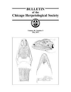 May - Chicago Herpetological Society