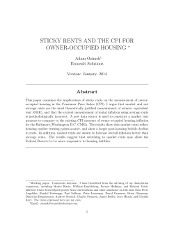 sticky rents and the cpi for owner-occupied housing