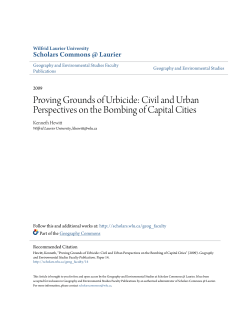 Proving Grounds of Urbicide - Scholars Commons @ Laurier